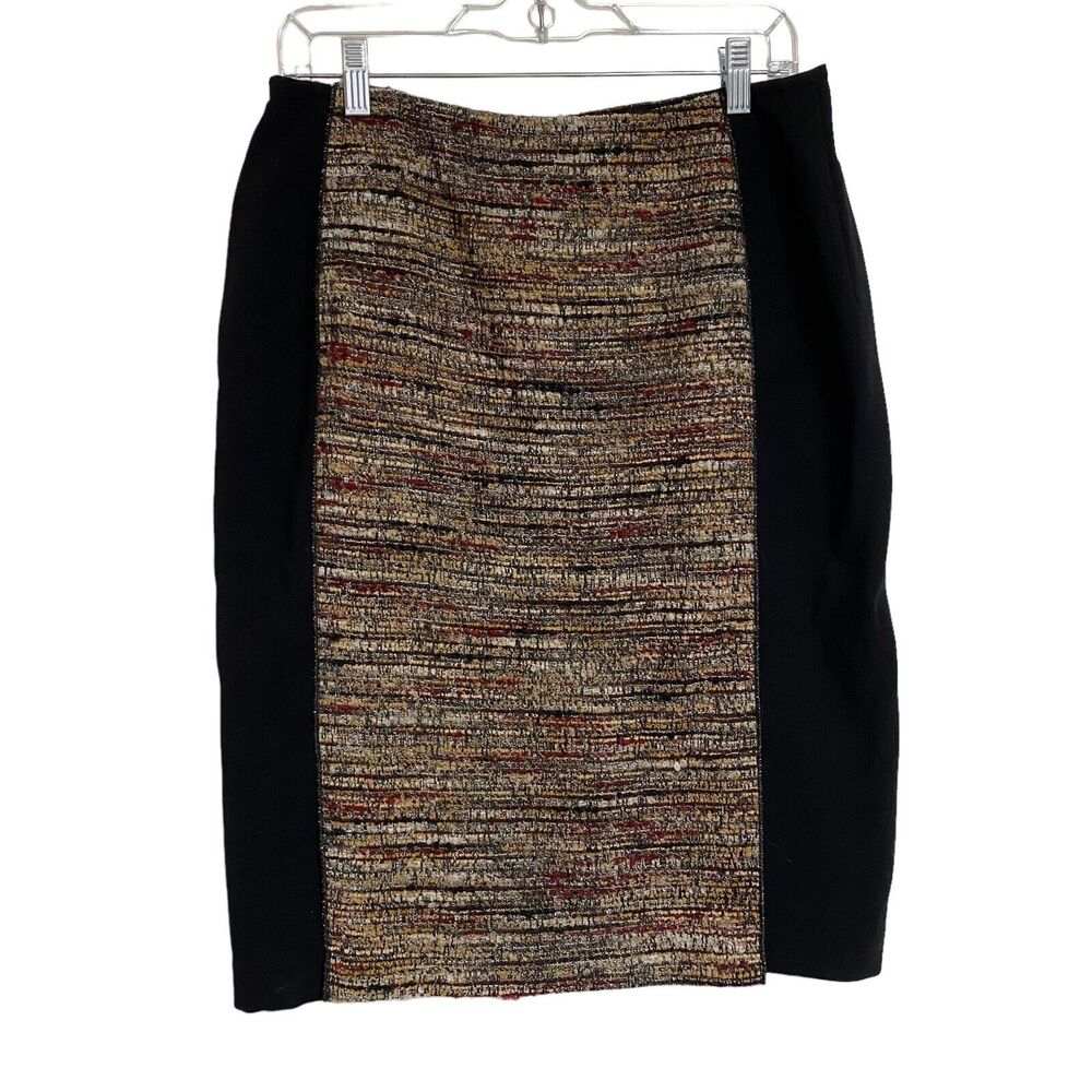 Lafayette 148 New York Skirt Womens 10 Stretch‎ Knit Tweed Pencil Straight